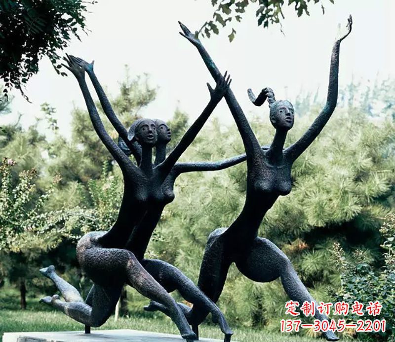 常州精美美女铜雕——绽放出精灵般的美丽
