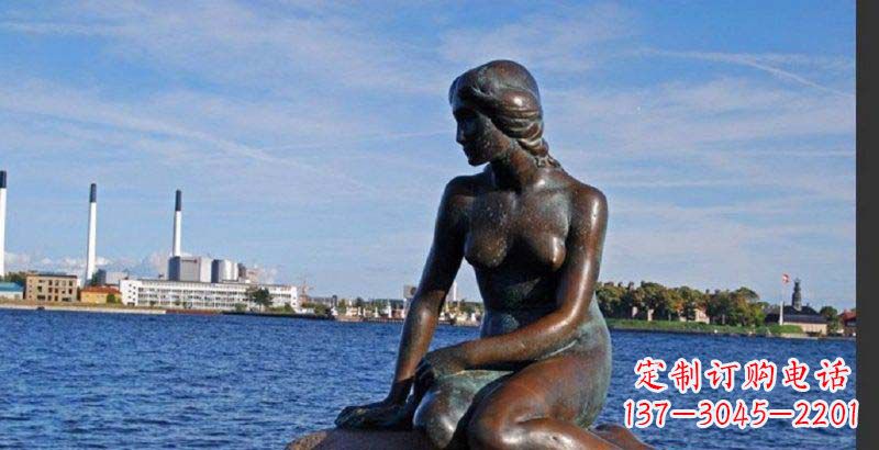 常州欣赏优雅妩媚的美人鱼铜雕