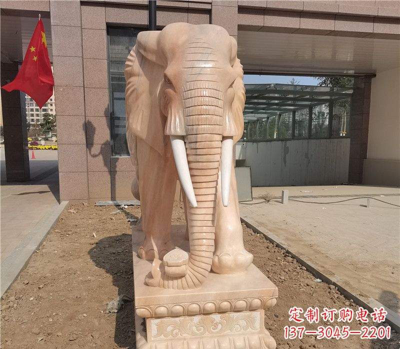 常州品质卓越,大象石雕门口装点
