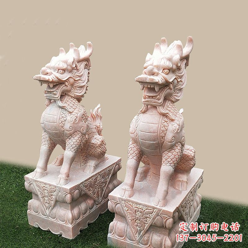 常州门口看门神兽麒麟石雕