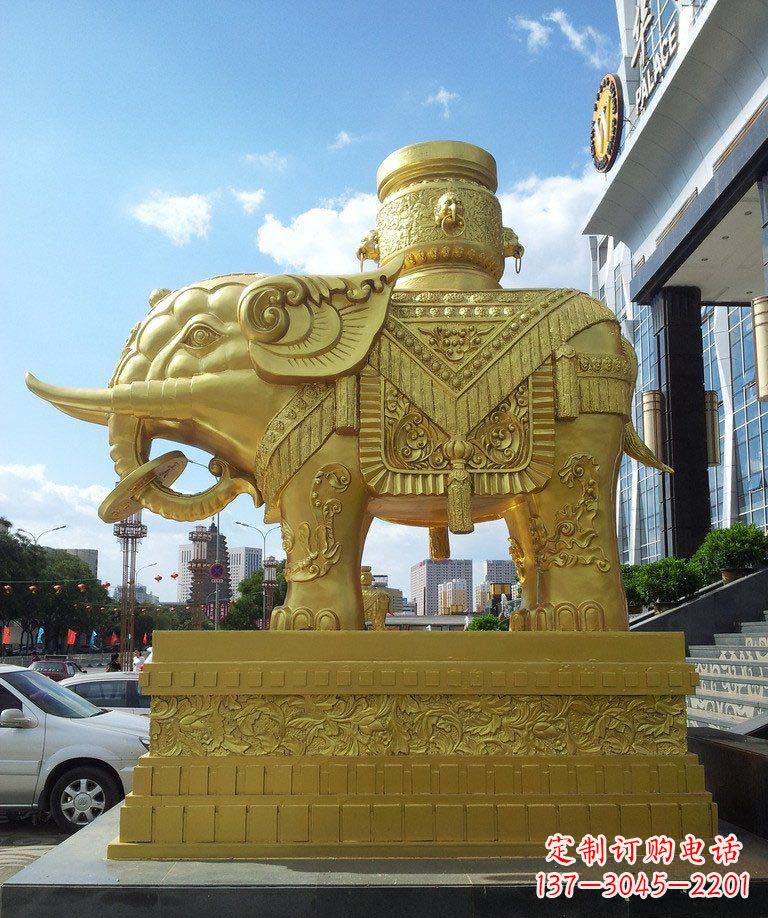 常州宝瓶大象铜雕——典雅高贵,美轮美奂