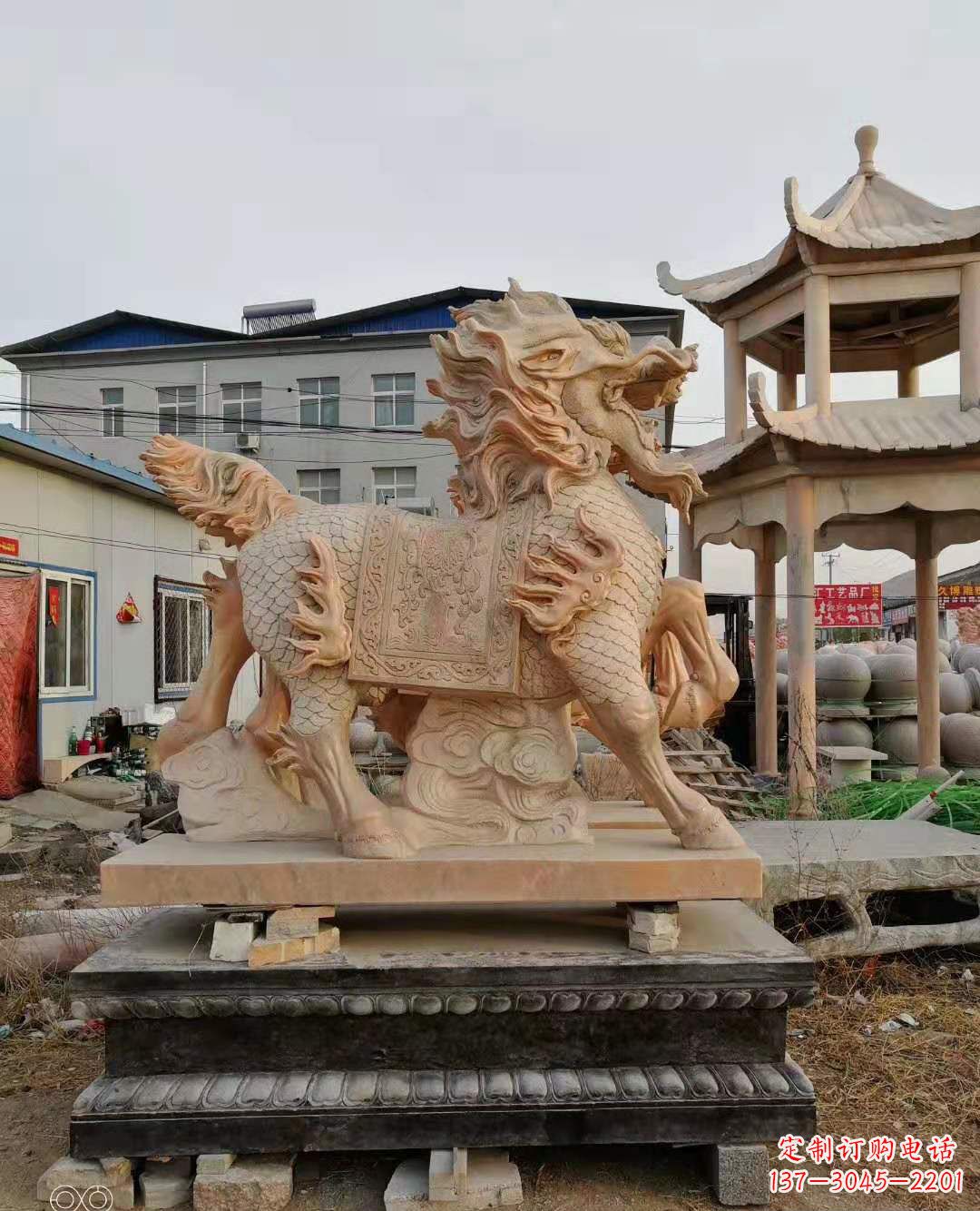 常州麒麟石雕,中领雕塑独特定制