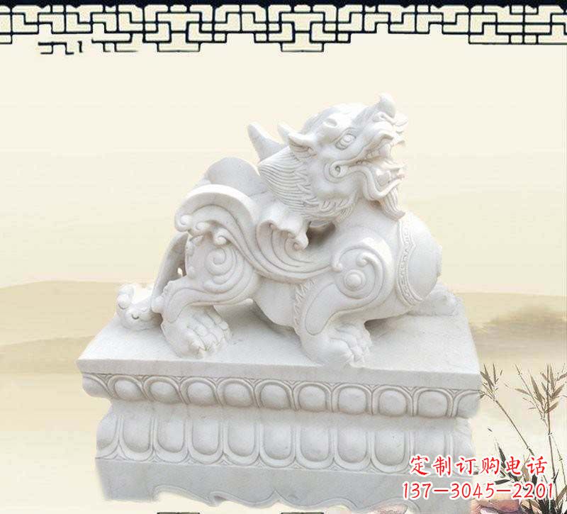 常州精美貔貅石雕雕塑,烘托家门口的神秘感