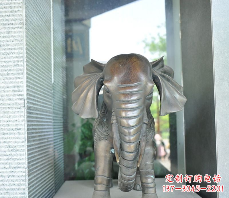 常州门口镇宅大象铜雕
