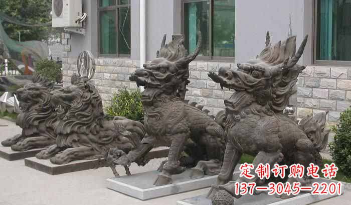 常州门口镇宅招财麒麟铜雕222