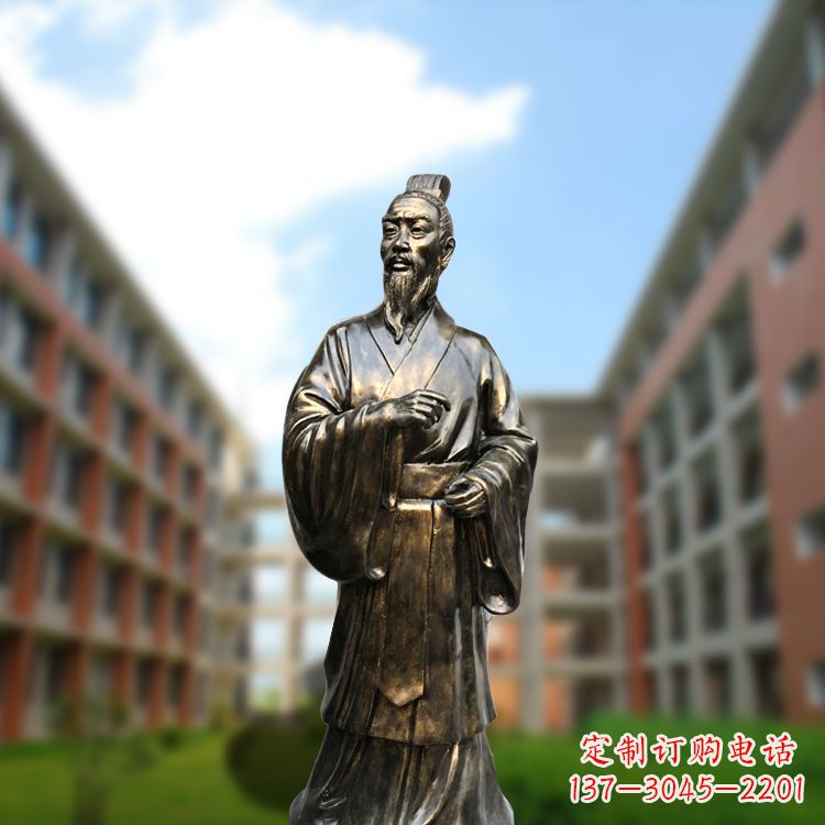 常州精美艺术,历久弥新的孟子玻璃钢仿铜雕像