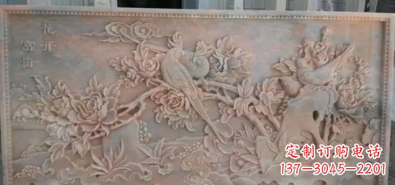 常州美轮美奂的牡丹花石浮雕