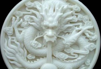 常州汉白玉雕刻龙头摆件，悠然吟诗引领风尚
