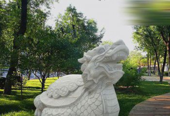 常州中领雕塑——汉白玉龙龟石雕