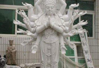 常州汉白玉千手观音雕塑，精致细腻，深具宗教意义