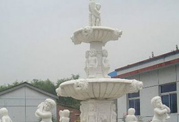 常州汉白玉天使大型喷泉石雕