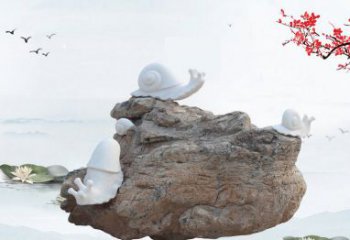 常州高雅而令人惊叹的汉白玉蜗牛雕塑