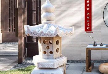 常州中领雕塑-经典经典汉白玉灯笼园林雕塑