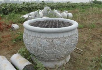 常州荷花花盆公园景观石雕，千般美妙一览无余