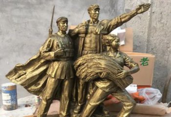 常州中领雕塑精心打造的红军战士铜雕