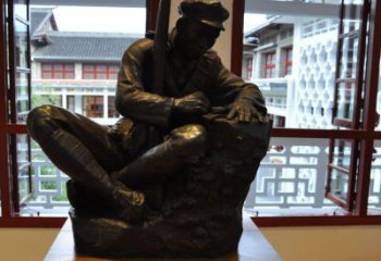 常州铜雕红军战士纪念雕塑，烈士镌刻永恒记忆