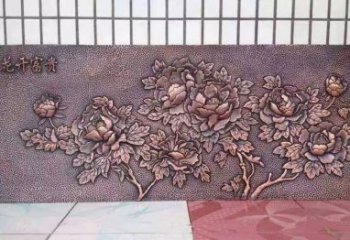 常州精美绝伦的牡丹铜浮雕