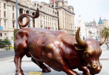 常州华尔街牛招财牛铜雕，拥有力量的象征