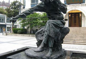 常州荣耀音乐家，华彦钧拉二胡雕塑-音乐学院园…