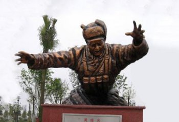 常州缅怀伟人——黄继光铸铜半身像雕塑