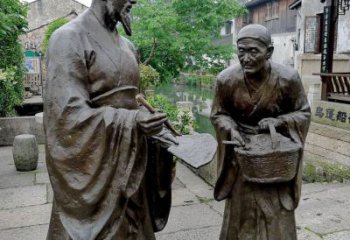 常州经典雕塑：王羲之情景小品