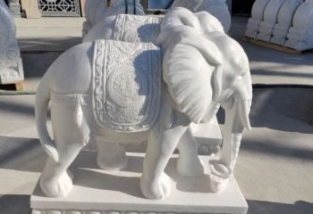 常州看门石雕大象，精致雕塑工艺的经典之作