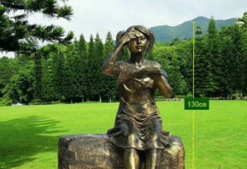 常州精美的女孩铜雕塑，展现活力与青春
