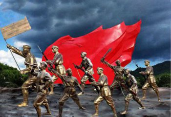 常州纪念伟大革命先烈的红军雕塑