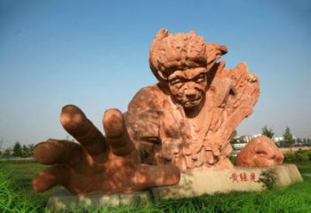常州中领雕塑-为抗战英雄黄继光献礼的石雕景观雕塑