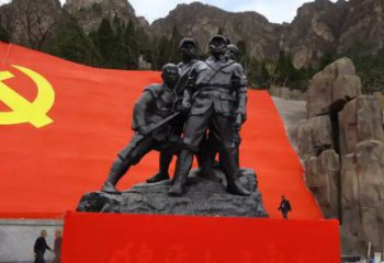 常州狼牙山五壮士烈士铜雕，永载革命先烈光辉