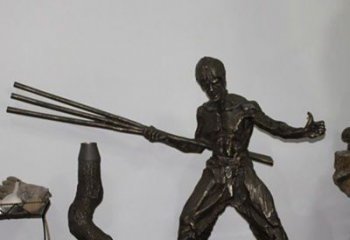 常州海量李小龙铜雕尽显功夫之美