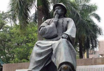 常州精美静谧——林则徐坐姿铜雕塑