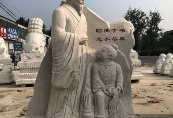 常州传承经典，欣赏王羲之景观石雕