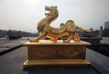 常州引领神兽，虎魂鎏金铜雕