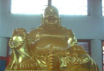 常州传统工艺制作鎏金弥勒佛像