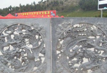 常州龙凤呈祥公园景观石雕--精美绝伦的龙凤陪伴