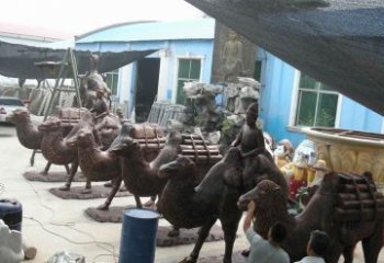 常州骆驼公园动物铜雕魅力无限