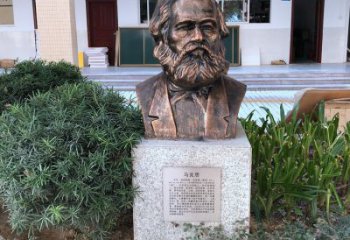 常州马克思铸铜头像雕塑，记录校园历史精彩