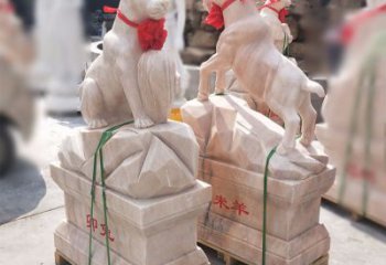 常州卯兔·晚霞红12生肖石雕兔雕塑
