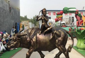 常州中领雕塑的古典韵味牧童铜雕是一件绝美的雕…