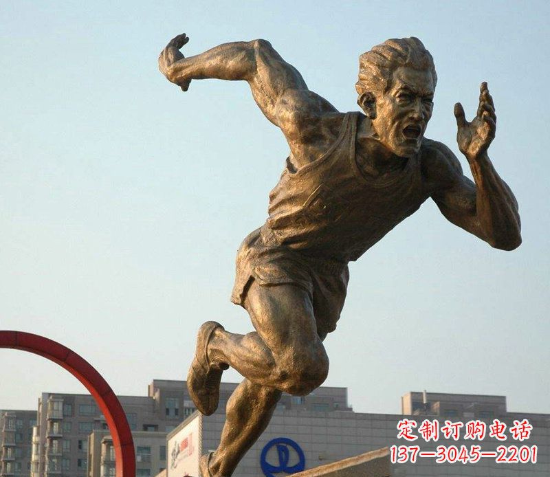 常州男人跑步运动人物铜雕