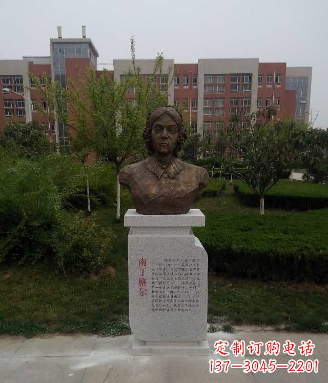 常州南丁格尔校园名人铜雕:精致细致的雕塑艺术