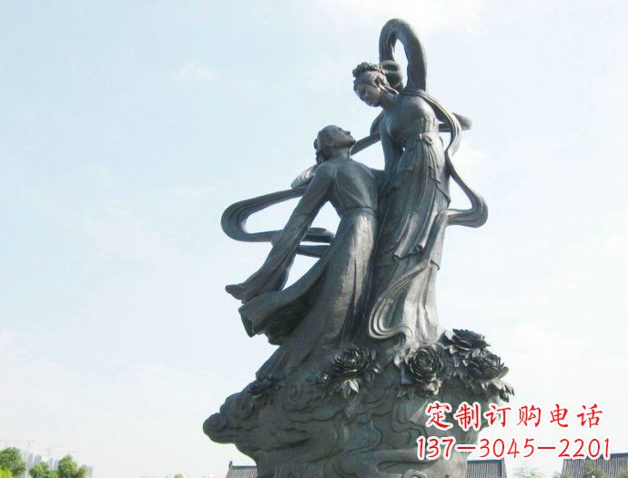 常州牛郎织女广场景观铜雕
