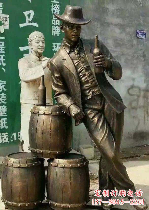 常州精美高雅的牛仔铜雕
