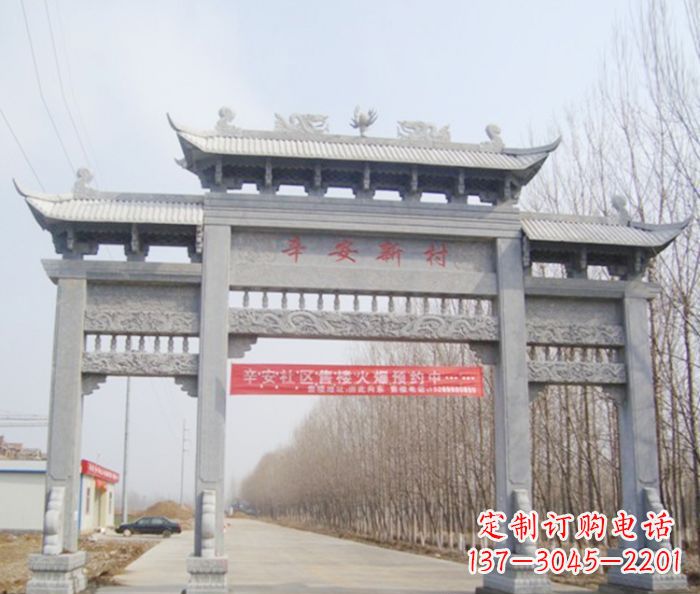 常州牌坊三门石雕,品质无双