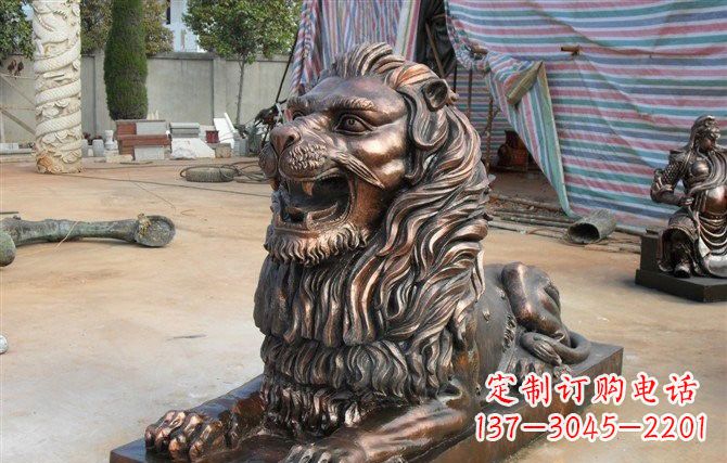 常州汇丰狮子铜雕,体现高贵气质