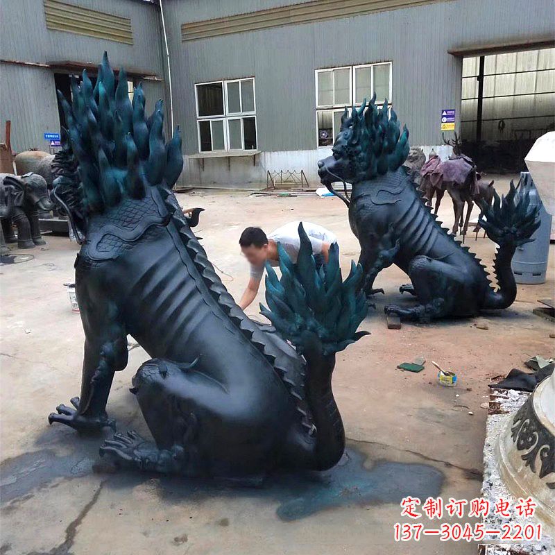 常州高端麒麟雕塑,定制一流雕塑品质