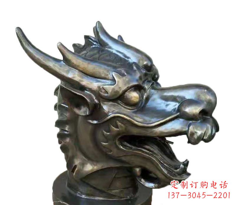 常州喷水摆件生肖龙兽头动物铜雕