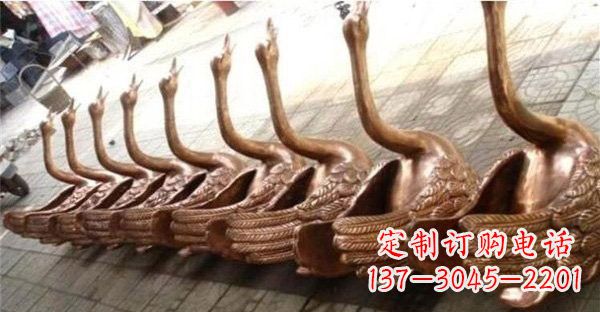 常州优雅迷人的天鹅铜雕塑