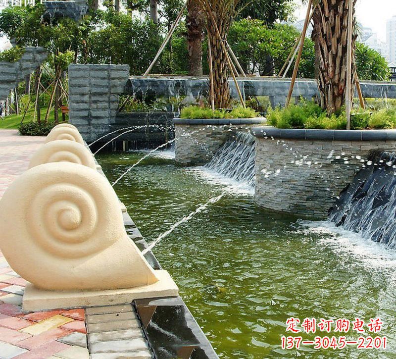 常州喷水蜗牛石雕